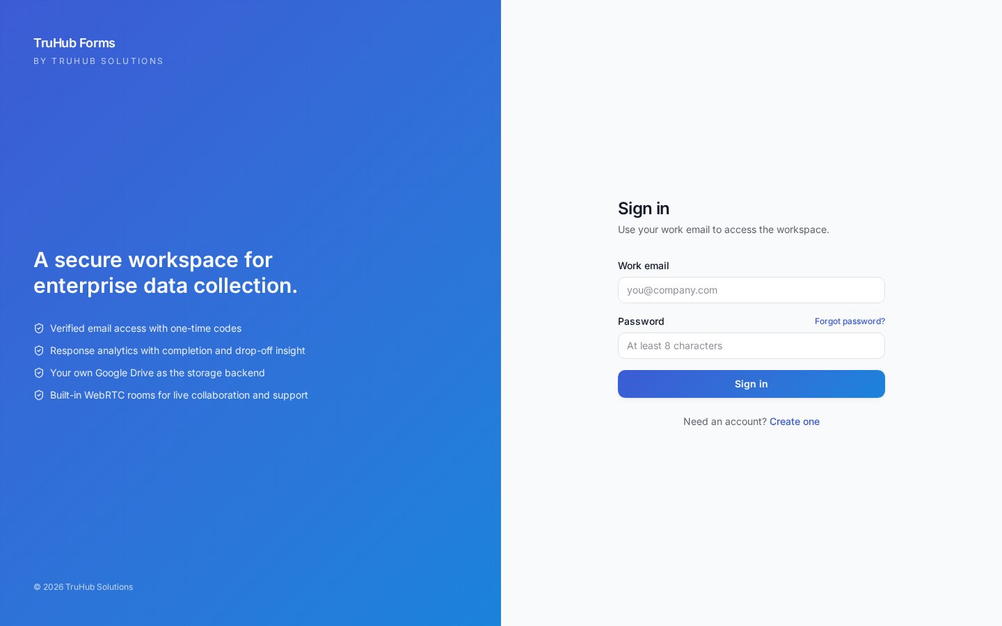 TruHubForms — Product project by TruHub Solutions